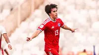 Bintang Singapura Harhys Stewart rayakan gol ke gawang Bangladesh pada laga Grup A FIFA ASEAN Cup 2026 di SUGBK, Senin (28/9/2026). (Dok FAS)