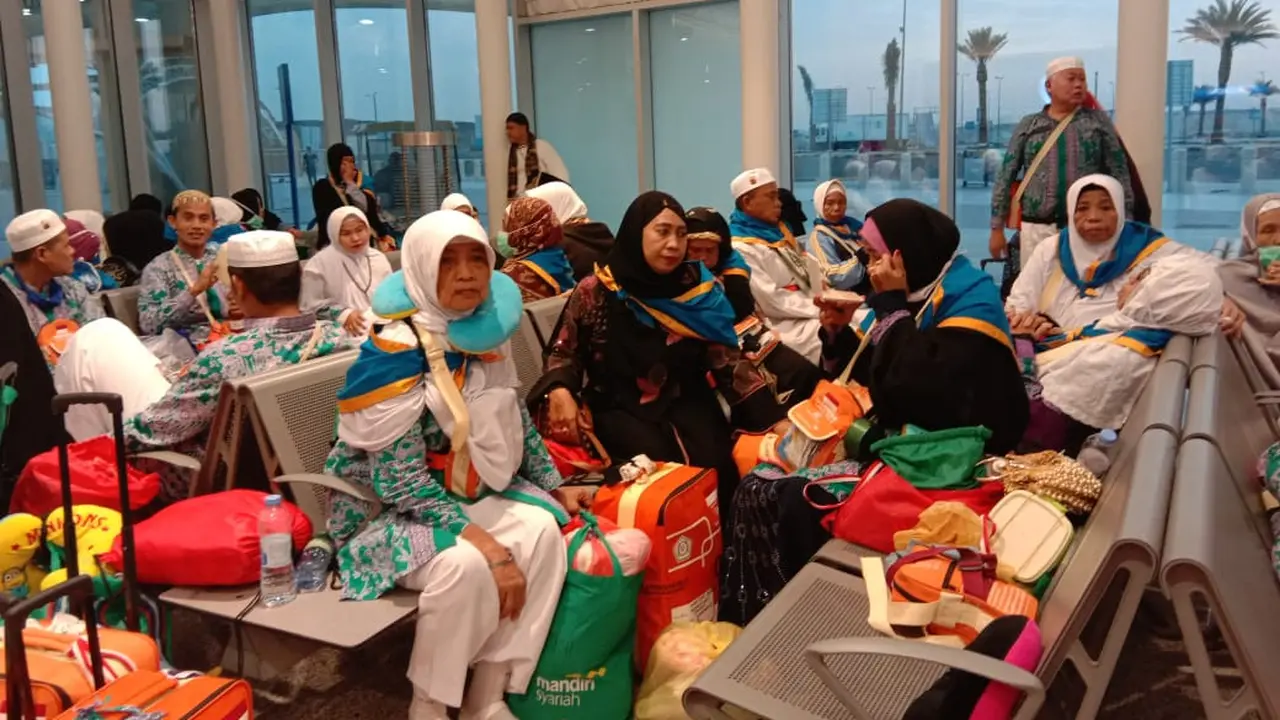 Jemaah Haji Indonesia yang akan pulang ke Tanah Air. Dok Daker Bandara