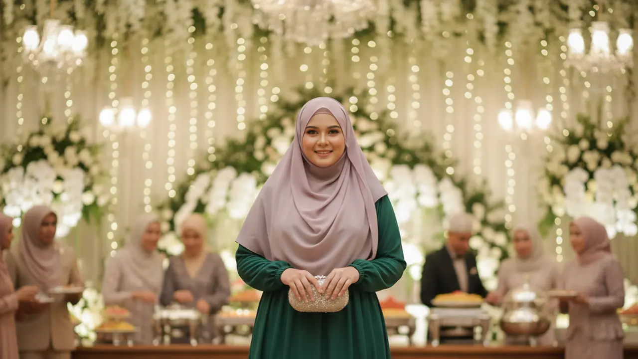 Gamis Polos untuk Tubuh Berbentuk A dan Plus Size
