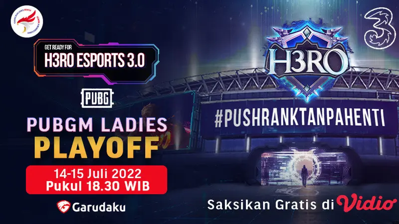 Link Live Streaming H3RO PUBGM 3.0 Playoff 14-15 Juli 2022 di Vidio