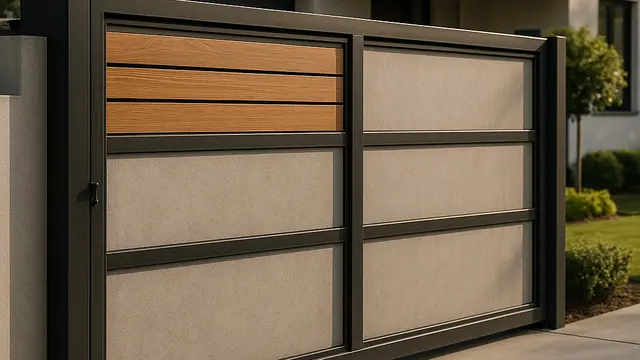 Model Pintu Pagar Dorong Baja Ringan Minimalis