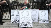 Sebelumnya, lebih dari 100 lembaga kemanusiaan internasional menyatakan keprihatinan serius terhadap kondisi kelaparan massal yang melanda wilayah Gaza. (Rhianna Chadwick/AFP)