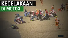 Berita video momen kecelakaan massal para pebalap di Moto3 di Sirkuit Le Mans pada Minggu (21/5/2017). Insiden ini terjadi saat balapan pada lap kedua. Pebalap dalam waktu hampir bersamaan tergelincir dan terjatuh. Seperti apa insiden ini?