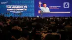 Calon Presiden (Capres) nomor urut 2, Prabowo Subianto memberikan paparan dalam acara Trimegah Political and Economic Outlook 2024 di Jakarta, Rabu, (31/1/2024). (Liputan6.com/Angga Yuniar)
