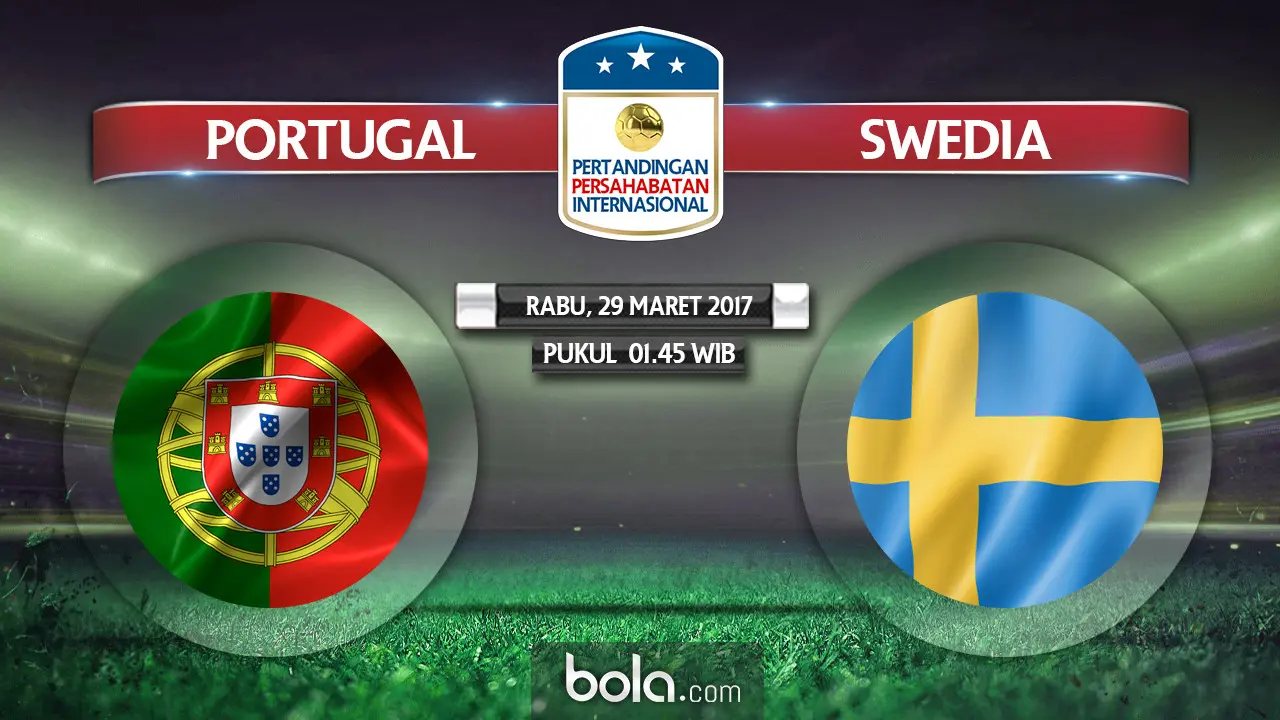 Pertandingan persahabatan Portugal vs Swedia