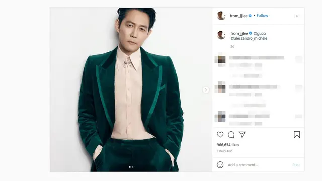 Lee Jung Jae Dinobatkan sebagai Duta Global Gucci