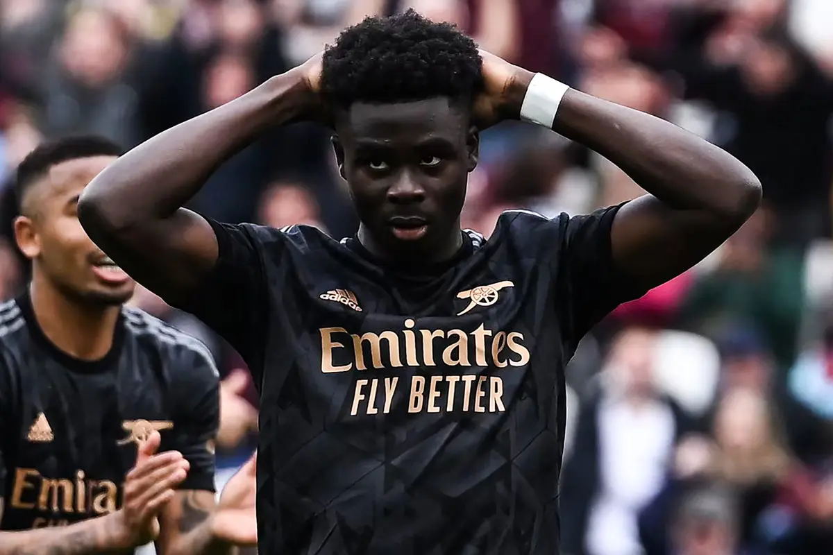 Foto: Bukayo Saka Gagal Penalti, Arsenal Kembali Terpeleset di Kandang West Ham, Siap-siap Ditikung Man City
