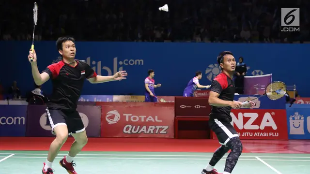 Kalahkan Pasangan Jepang, Hendra/Ahsan Melaju ke Semifinal Indonesia Open 2019