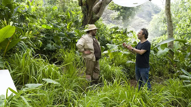 Suasana di lokasi syuting Jumanji: The Next Level. (Foto: Dok. IMDb/ Columbia Pictures)