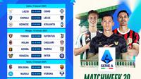 Jadwal pertandingan Liga italia 2024/25 pada matchweek ke 20 di Vidio. (sum. doc. vidio.com)