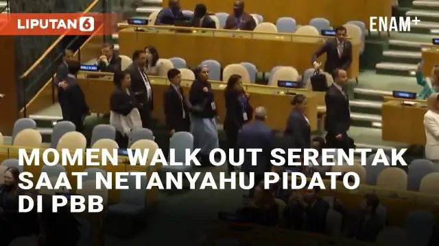 Aksi walk out ramai-ramai mewarnai Sidang Majelis Umum PBB pada Jumat (27/9/2024). Upaya keluar dari ruang sidang dilakukan saat Perdana Menteri Israel, Benjamin Netanyahu berpidato. Delegasi Indonesia turut walk out saat Netanyahu naik ke panggung.