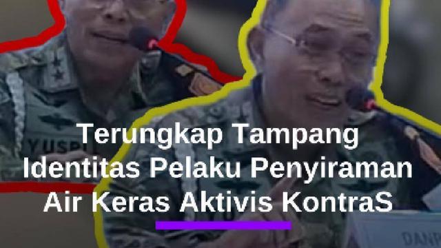 Komandan Pusat Polisi Militer (Danpuspom) TNI Mayjen TNI Yusri Nuryanto menjelaskan empat terduga pelaku penyiram air keras, dengan korban aktivis Kontras bernama Andrie Yunus. Keempat terduga pelaku berinial SL dengan pangkat Lettu, NDP dengan pangkat Kapten, BHW dengan pangkat Lettu dan dan ES ...