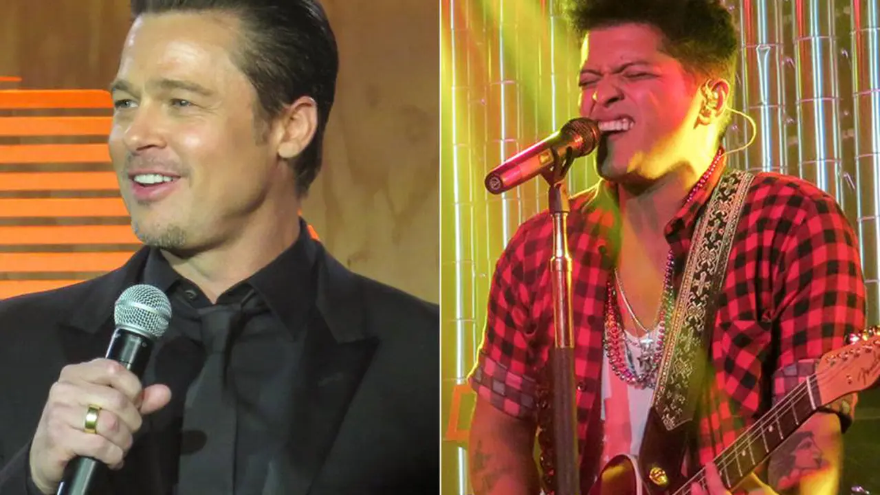 Brad Pitt dan Bruno Mars