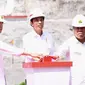 Presiden RI Joko Widodo (Jokowi) meresmikan Bendungan Tanju di Kabupaten Dompu, Nusa Tenggara Barat (NTB), Senin (30/7/2018). (Dok Kementerian PUPR)