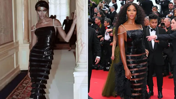 Naomi Campbell Kembali Kenakan Dress Chanel dari 1996 di Festival Film Cannes 2024, Pesona Supermodelnya Tidak Berubah