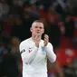 Laga perpisahan Wayne Rooney bersama timnas Inggris diakhiri dengan kemenangan manis. Bermain sejak menit ke-58 pada laga persabahatan kontra Amerika Serikat yang berlangsung di Stadion Wembley, Inggris. Timnas Inggris menang 3-0. (AFP/Ian Kington)