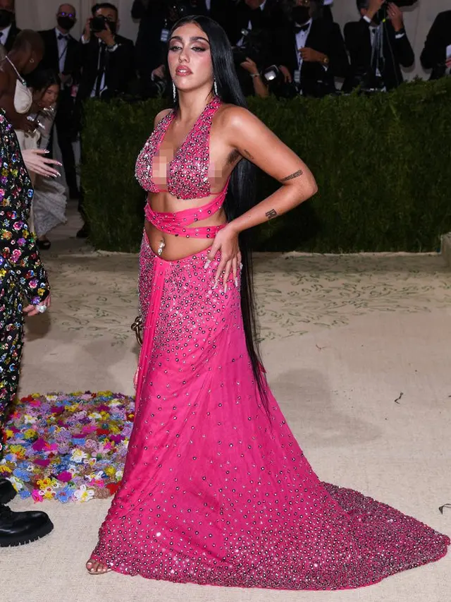Potret Lourdes Leon Putri Madonna pamer bulu ketiak di Met Gala 2021. (Sumber: TPG Images via Kapanlagi.com)