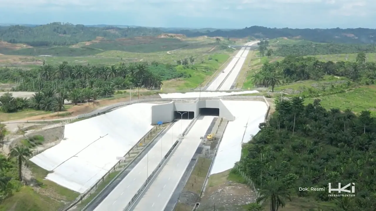 PT Hutama Karya Infrastruktur telah menyelesaikan proyek Jalan Tol Binjai-Pangkalan Brandan segmen Tanjungpura-Pangkalan Brandan. (Dok HKI)