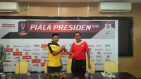  Asisten Pelatih SFC, Hartono Ruslan dan Troy Medicana, Asisten Pelatih Persebaya United (Liputan6.com / Nefri Inge)