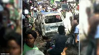 Dihadang Massa, Mobil FPI Dibakar
