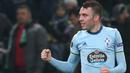 Penyerang Celta Vigo, Iago Aspas mencatatkan namanya pada posisi keempat top scorer La Liga Santander. Iago menorehkan 22 gol selama musim 2017-2018. (AFP/STR)