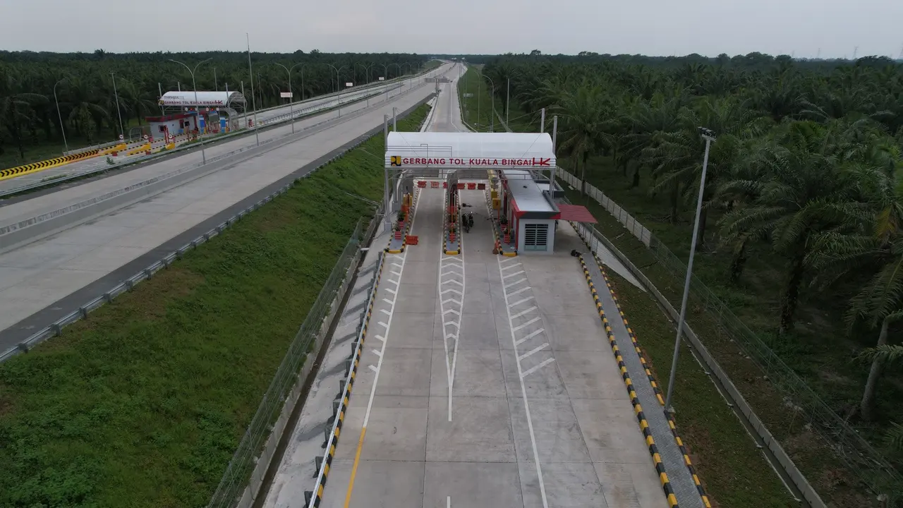 PT Hutama Karya (Persero) akan mengoperasikan Tol Binjai-Langsa Segmen Stabat-Kuala Bingai sepanjang 7,55 km secara gratis mulai Rabu, 20 September 2023 pukul 07.00 WIB. (Dok Hutama Karya)