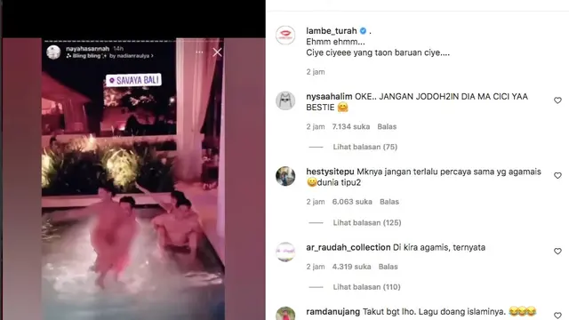 Beredar Video Mesra Zikri Daulay Tengah Lewati Malam Tahun Baru bareng Ayu Aulia. (instagram.com/lambe_turah)