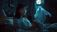 mimpi melihat hantu jarak dekat ©Ilustrasi dibuat AI
