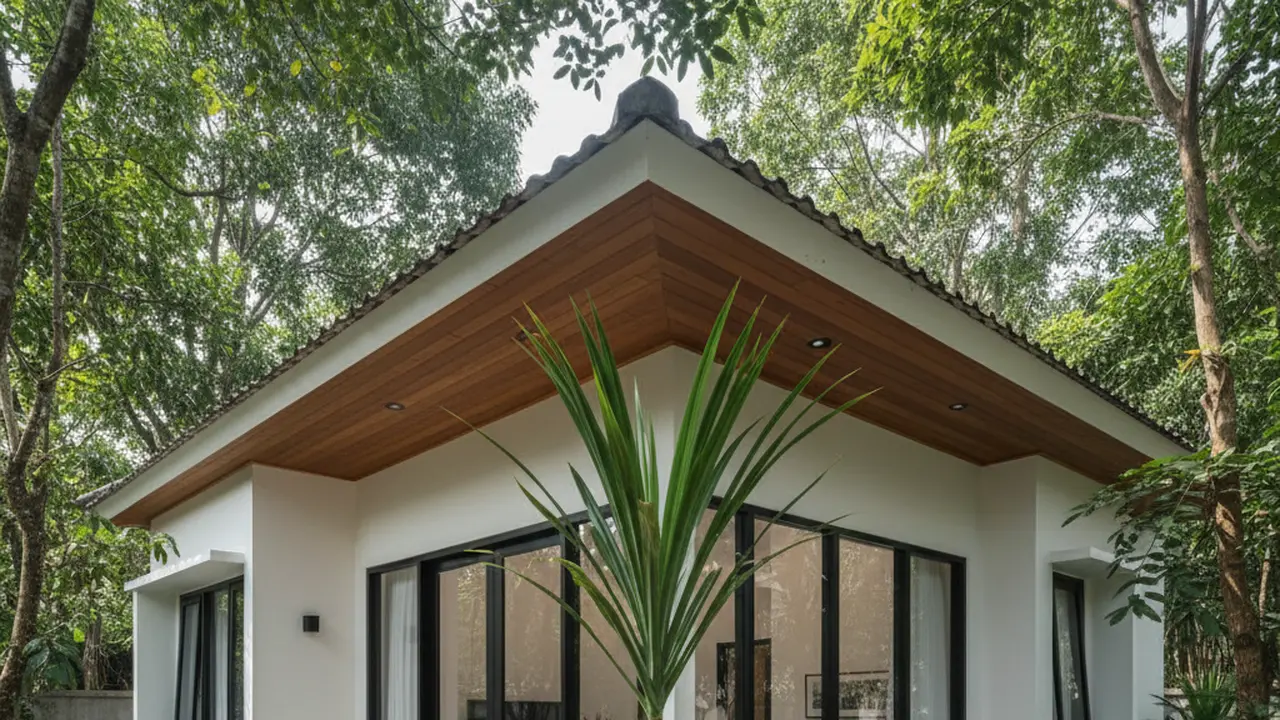 8 Model Rumah Kecil Tapi Luas dengan Tanaman Daun Panjang di Sudut Rumah, Asri dan Nyaman untuk Hunian Modern