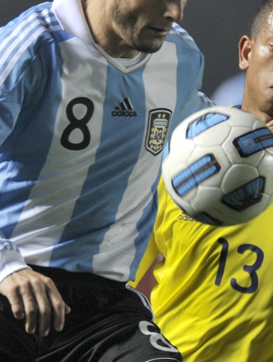 Perempat final Piala Dunia 1998 adalah prestasi terbaik Javier bersama tim Tango. Sebuah penyesalan tersendiri bagi sang kapten yang gagal membawa pulang trofi Piala Dunia ke lemari pribadinya. (AFP/Omar Torres)
