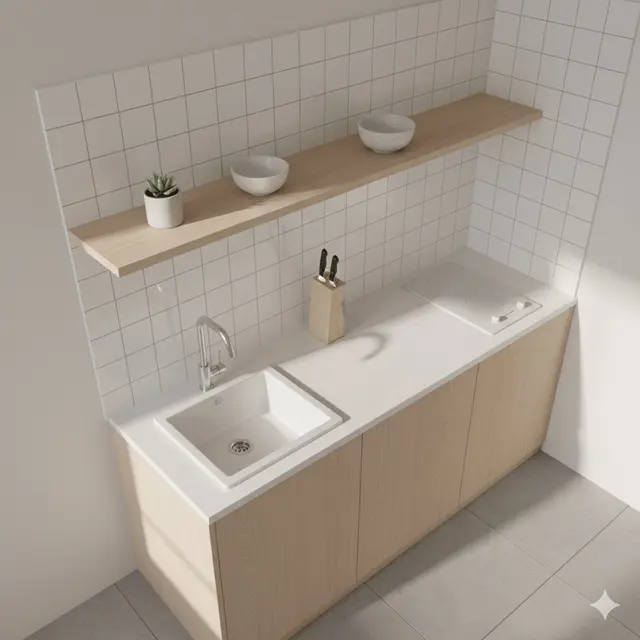 Dapur Kecil Ukuran 1x1 Sederhana. Gemini