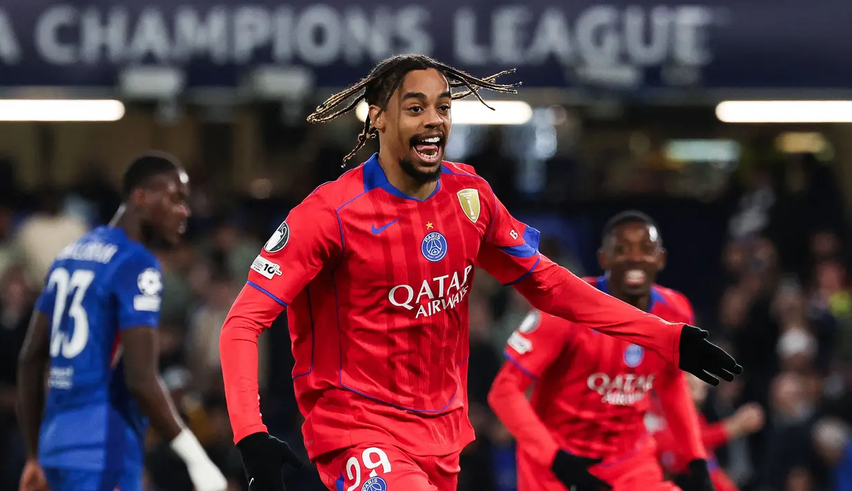 Paris Saint-Germain kembali menghancurkan Chelsea dalam laga leg 2 babak 16 besar Liga Champions 2025/2026, Selasa (17/03/2026) waktu setempat. (AFP/Franck Fife)