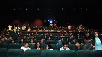 Suasana studio saat acara pemutaran film dari XXI Short Film Festival 2015, Jakarta, Kamis (19/3/2015). Jumlah pendaftar film pendek naik 50% dari perhelatan sebelumnya (Liputan6.com/Panji Diksana)