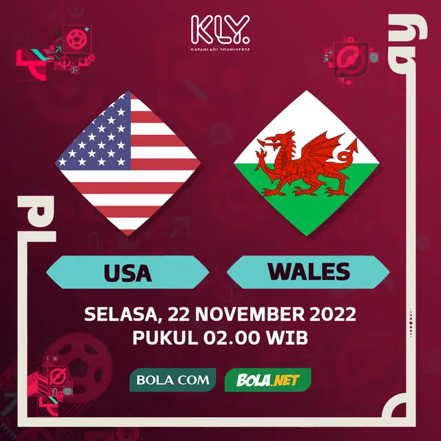 Piala Dunia 2022 - Amerika Serikat Vs Wales