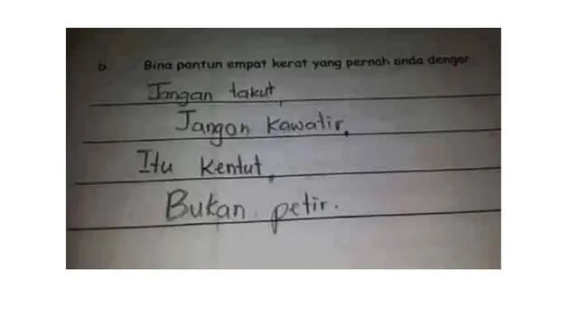 Ini Jawaban Kocak Saat Ujian yang Bikin Kamu Gagal Paham