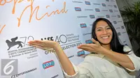 Tara Basro saat menghadiri konferensi pers terkait film garapan Joko Anwar yang berjudul "A COPY OF MY MIND", Jakarta, Jumat (21/8/2015). (Liputan6.com/Faisal R Syam)