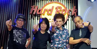 Pada 7 Agustus 2015, God Bless akan mengadakan sebuah konser bertajuk 'Musikukeren : Panggung Sandiwara God Bless' di Ciputra Artpreneur Theater, Kuningan Jakarta Selatan. (Wimbarsana K/Bintang.com)