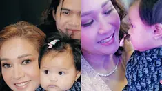 Maia Estianty tampak senang bertemu dengan baby Ameena. (Foto: Instagram/ maiaestiantyreal)