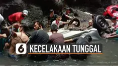 Kecelakaan tunggal terjadi di Minahasa Selatan, Sulawesi Utara. Ketika keluar dari mobil, korban menemukan mobil lain yang diduga juga jatuh ke jurang.