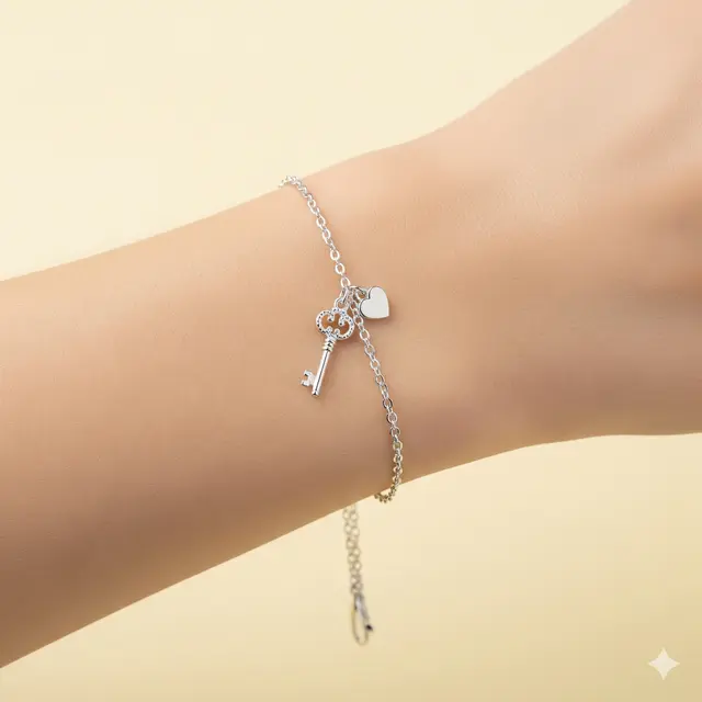 Desain Gelang Emas Putih Wanita Cantik. Gemini