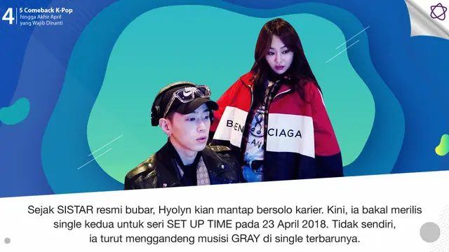 [Bintang] 5 Comeback K-Pop hingga Akhir April yang Wajib Dinanti