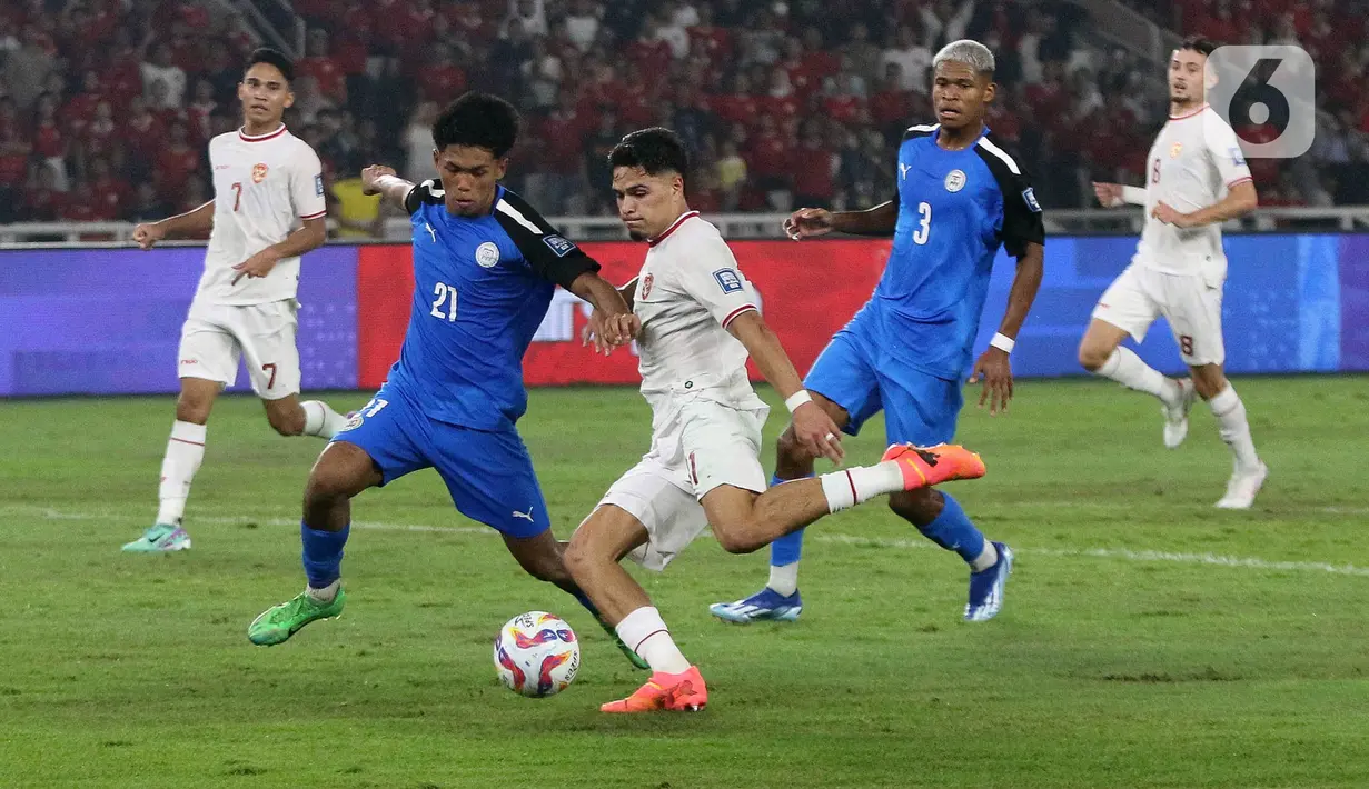 Kemenangan ini menempatkan timnas Indonesia di peringkat dua grup F Kualifikasi Piala Dunia 2026 Zona Asia. (Liputan6.com/Herman Zakharia)