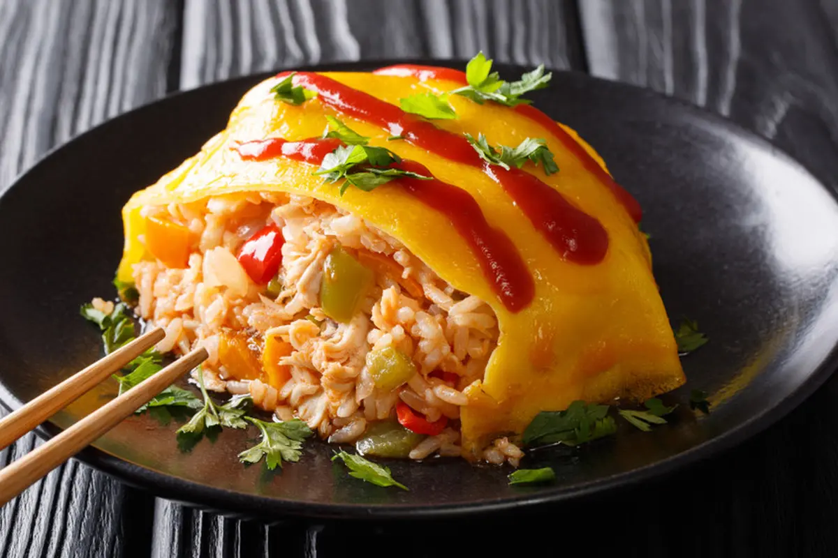 omurice nasi goreng telur dadar
