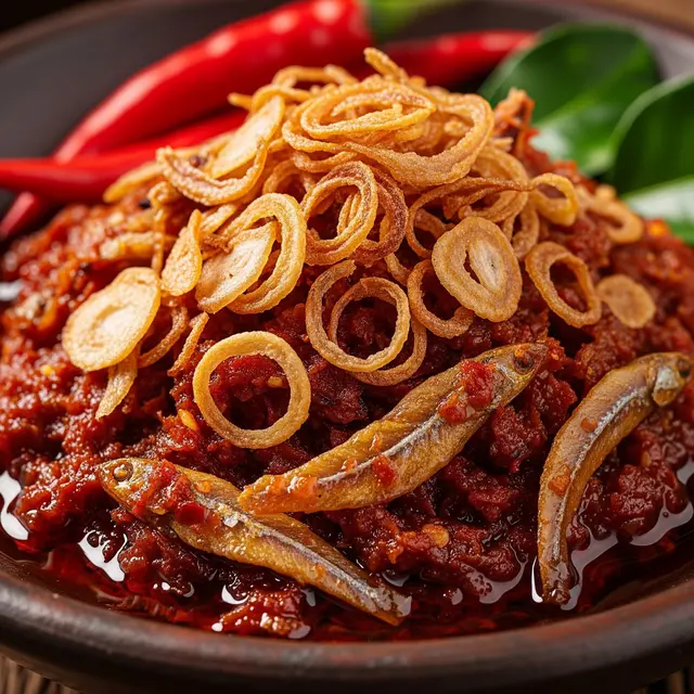 Resep Sambal Teri Medan yang Tahan Lama (Image by Gemini AI)