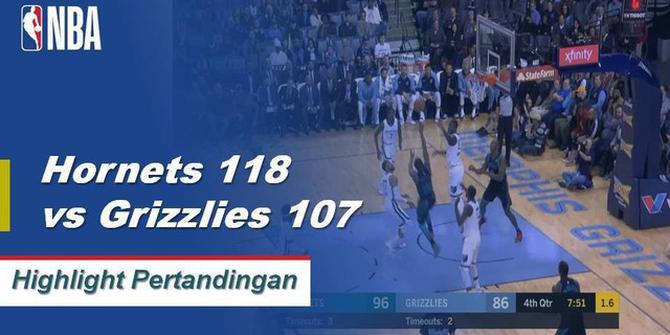 Cuplikan Hasil Pertandingan NBA : Hornets 118 vs Grizzlies 107