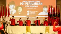 Rapat konsolidasi pemenangan Pilwakot Surabaya untuk Eri Cahyadi-Armuji, di Surabaya, Minggu (15/11/2020).