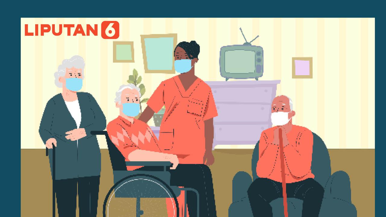 Ilustrasi lansia dan panti jompo