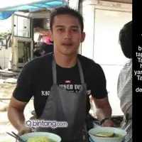 Wajahnya lebih cocok jadi pemain sinetron, tak heran jika si aa penjual mie ayam ini bikin geger kota Bandung.