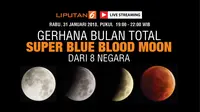 Live Streaming gerhana bulan. (Liputan6.com/Muhammad Ali)