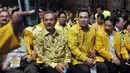 Hutomo Mandala Putra alias Tommy Soeharto ketika menghadiri pembukaan Rapimnas Golkar di JCC, Jakarta, Rabu (27/7). Rapimnas Golkar diselenggarakan 27 hingga 28 Juli 2016. (Liputan6.com/Johan Tallo)